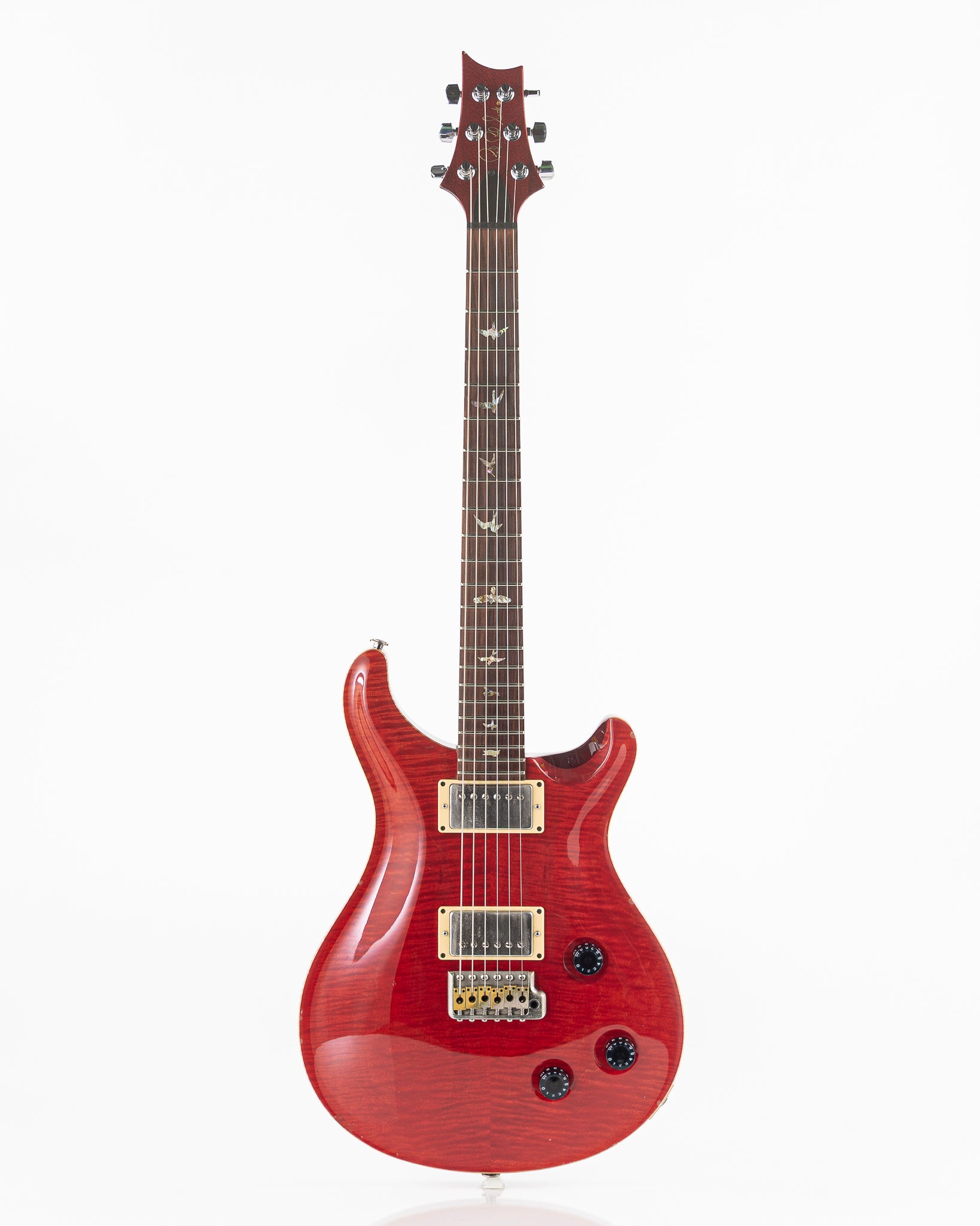 USED 2003 PRS Custom 22 Tremolo Ten Top Electric Guitar - Scarlet Red with Hardshell Case