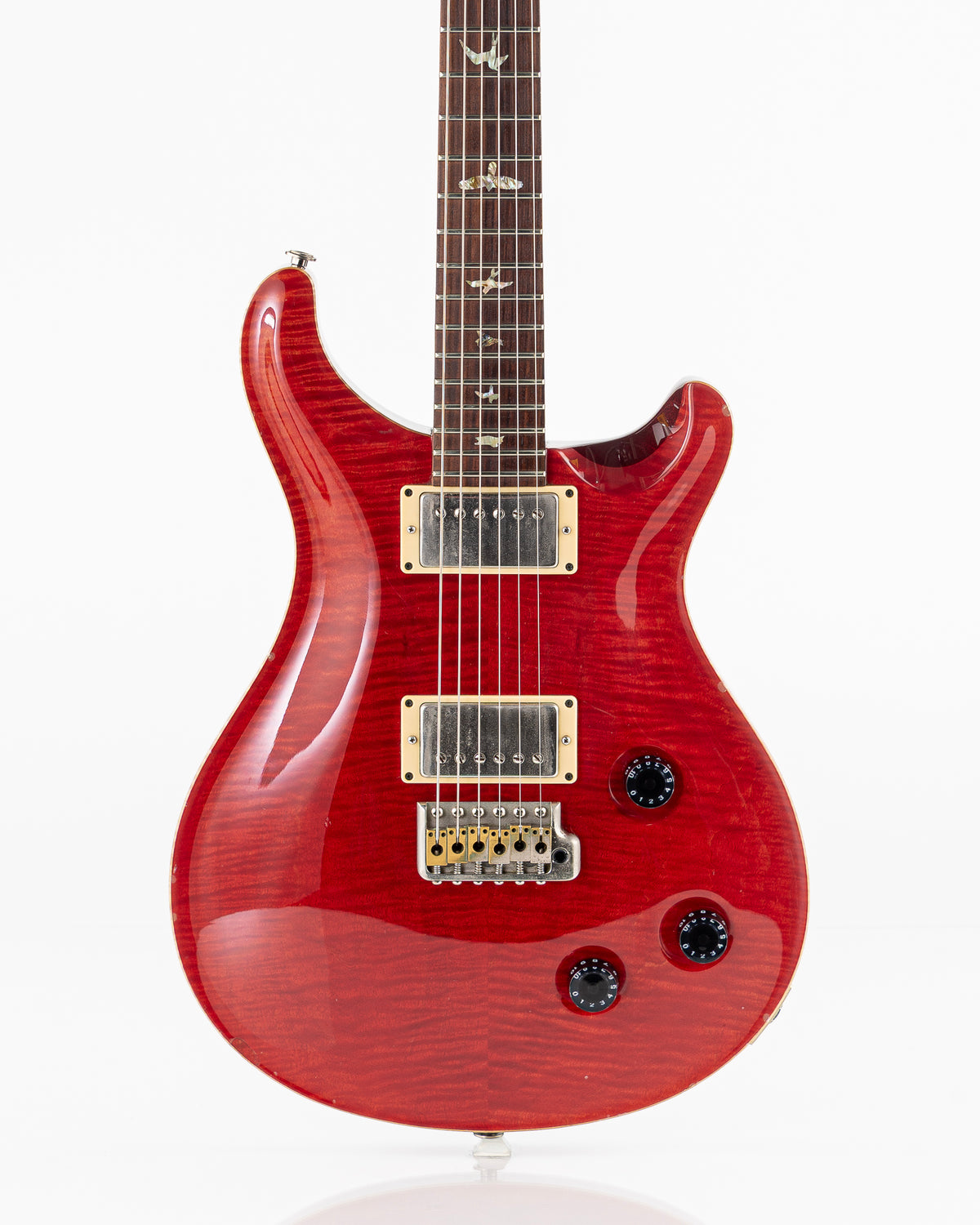 USED 2003 PRS Custom 22 Tremolo Ten Top Electric Guitar - Scarlet Red with Hardshell Case