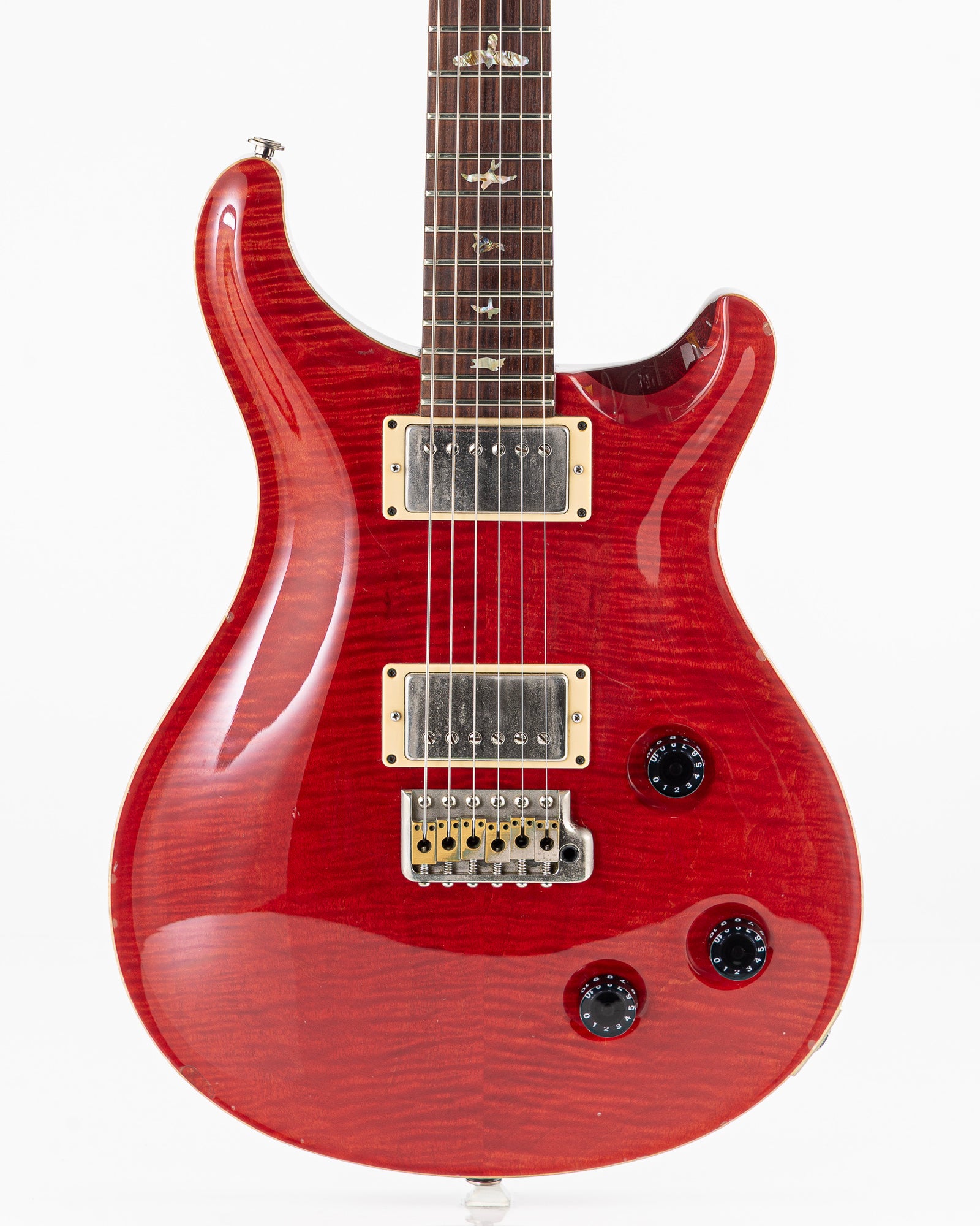 USED 2003 PRS Custom 22 Tremolo Ten Top Electric Guitar - Scarlet Red with Hardshell Case