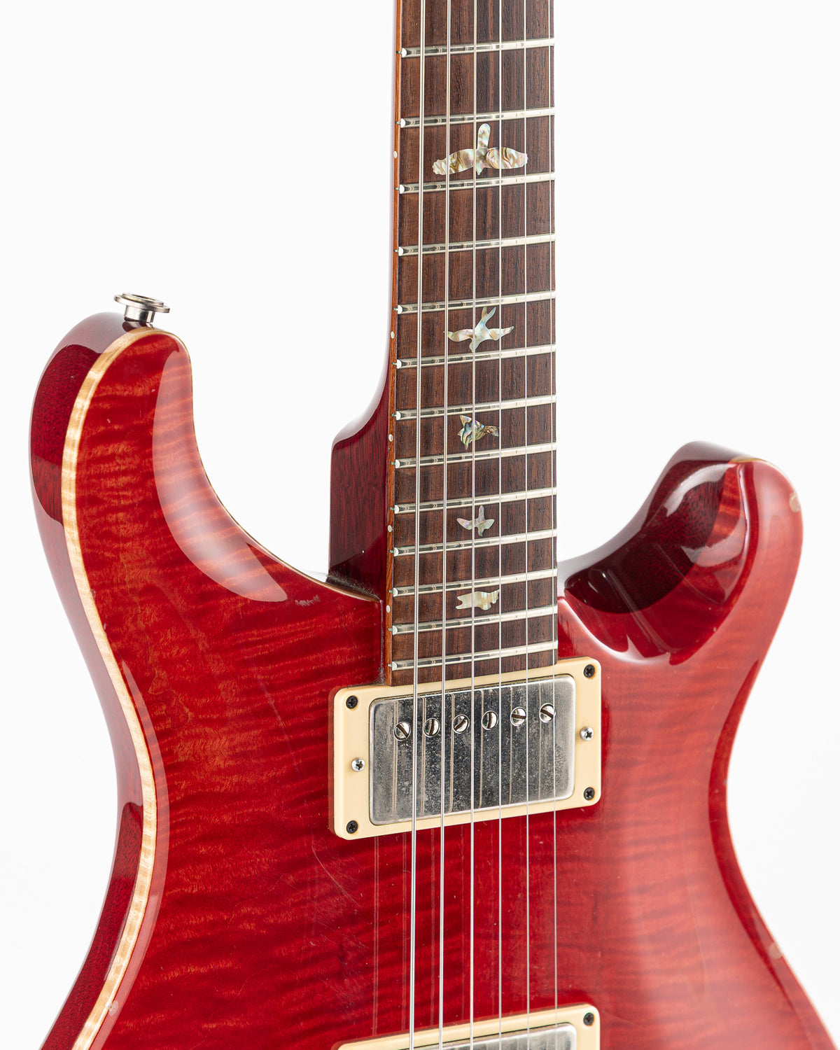 USED 2003 PRS Custom 22 Tremolo Ten Top Electric Guitar - Scarlet Red with Hardshell Case