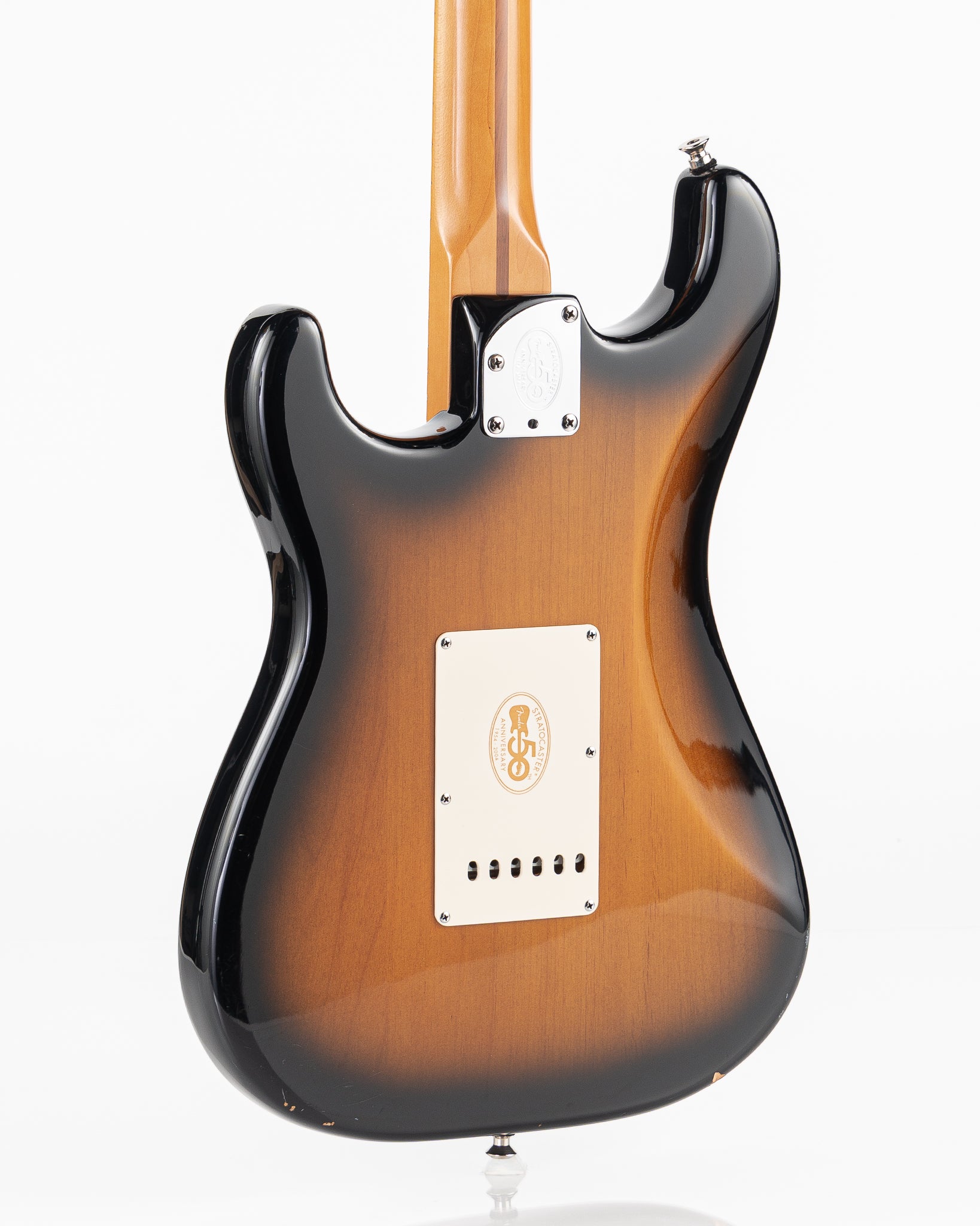 USED 2004 Fender American Deluxe Stratocaster “V-Neck” Electric Guitar - 2-Tone Sunburst with 50th Anniversary Hardshell Case