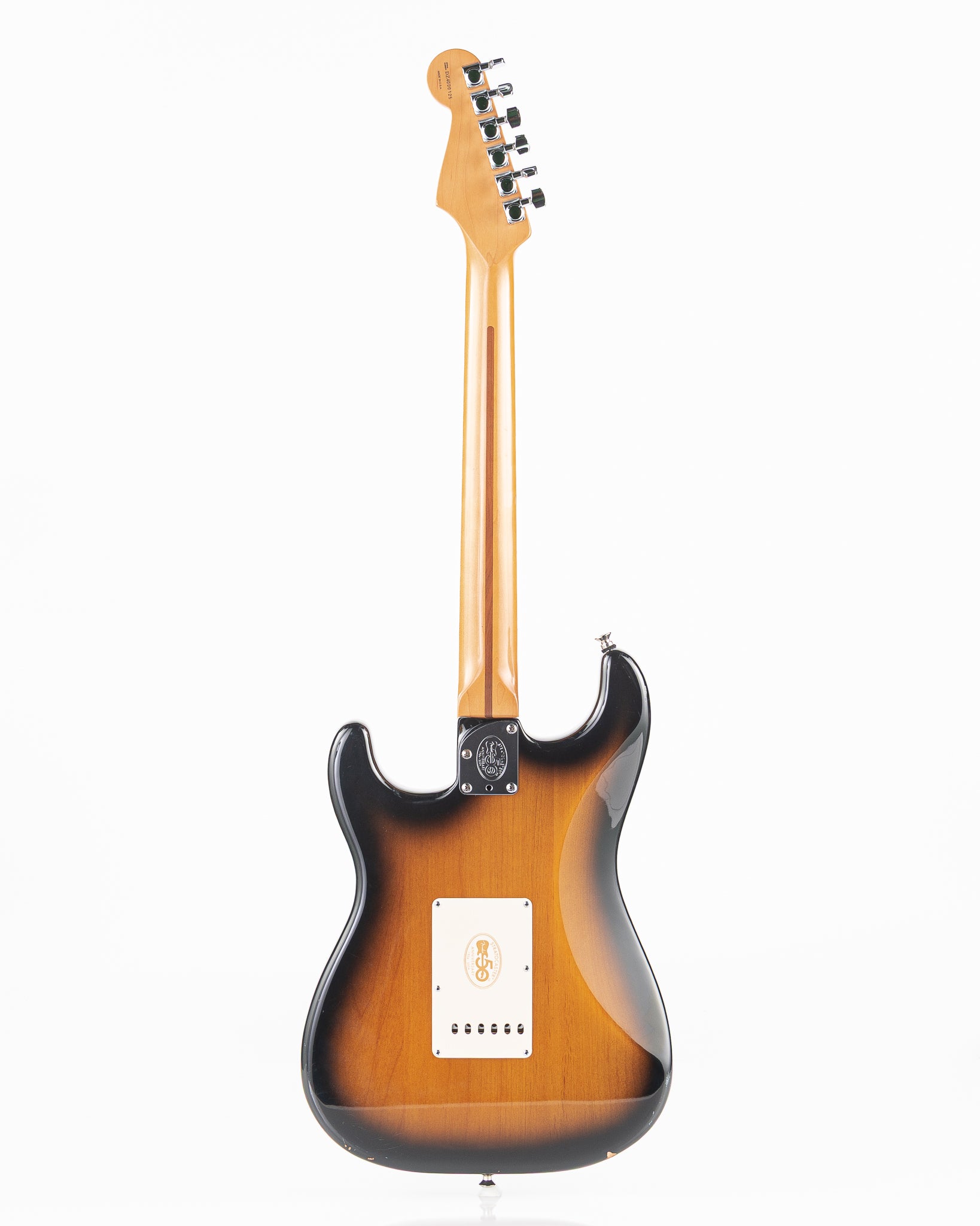 USED 2004 Fender American Deluxe Stratocaster “V-Neck” Electric Guitar - 2-Tone Sunburst with 50th Anniversary Hardshell Case