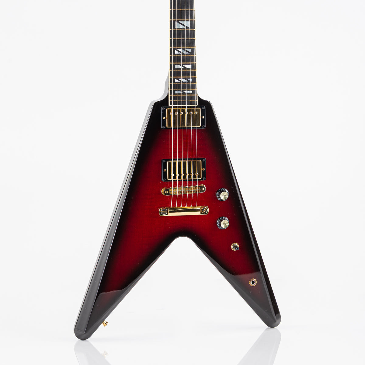 USED 2008 Gibson 50th Anniversary Flying V Electric Guitar - Brimstone Burst with Original Hardshell Case