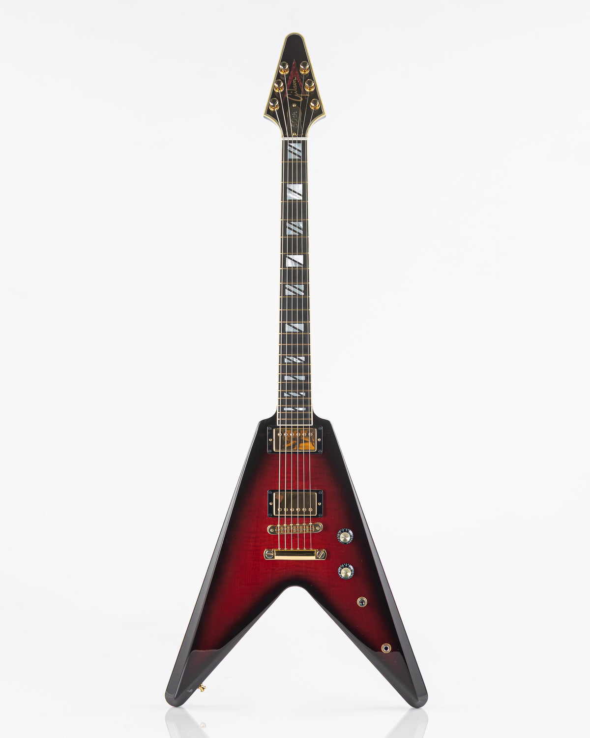 USED 2008 Gibson 50th Anniversary Flying V Electric Guitar - Brimstone Burst with Original Hardshell Case