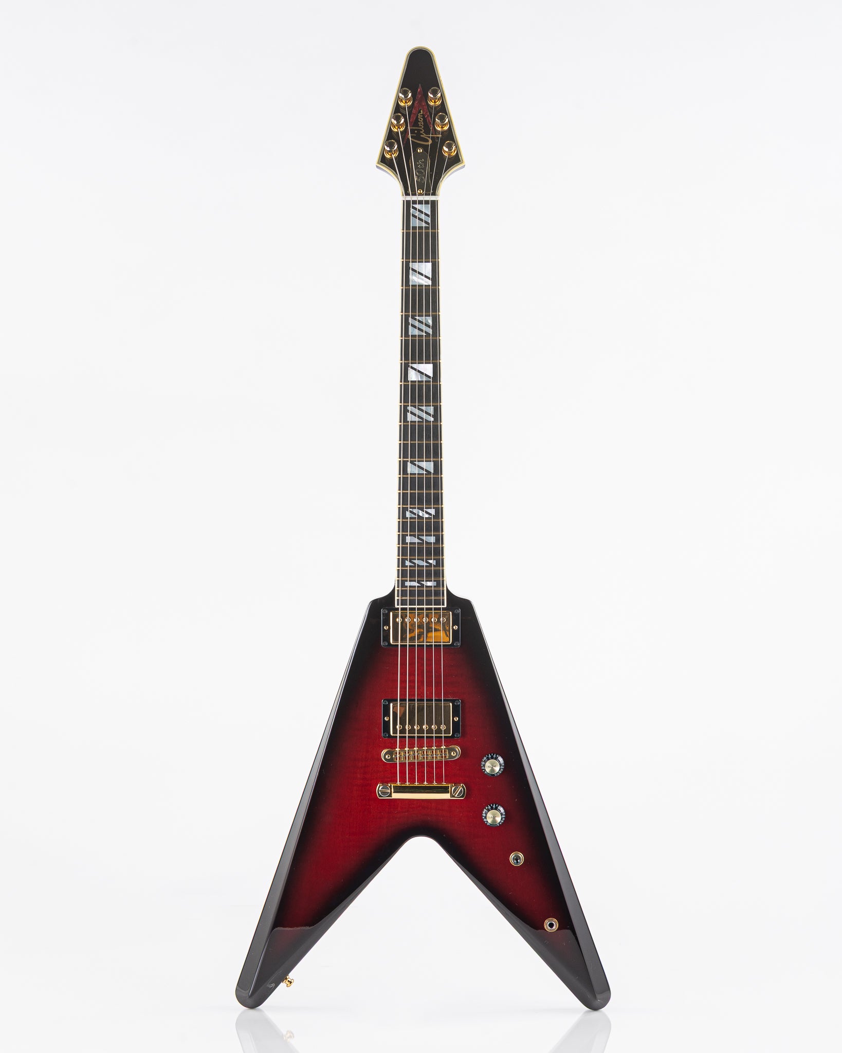 USED 2008 Gibson 50th Anniversary Flying V Electric Guitar - Brimstone Burst with Original Hardshell Case