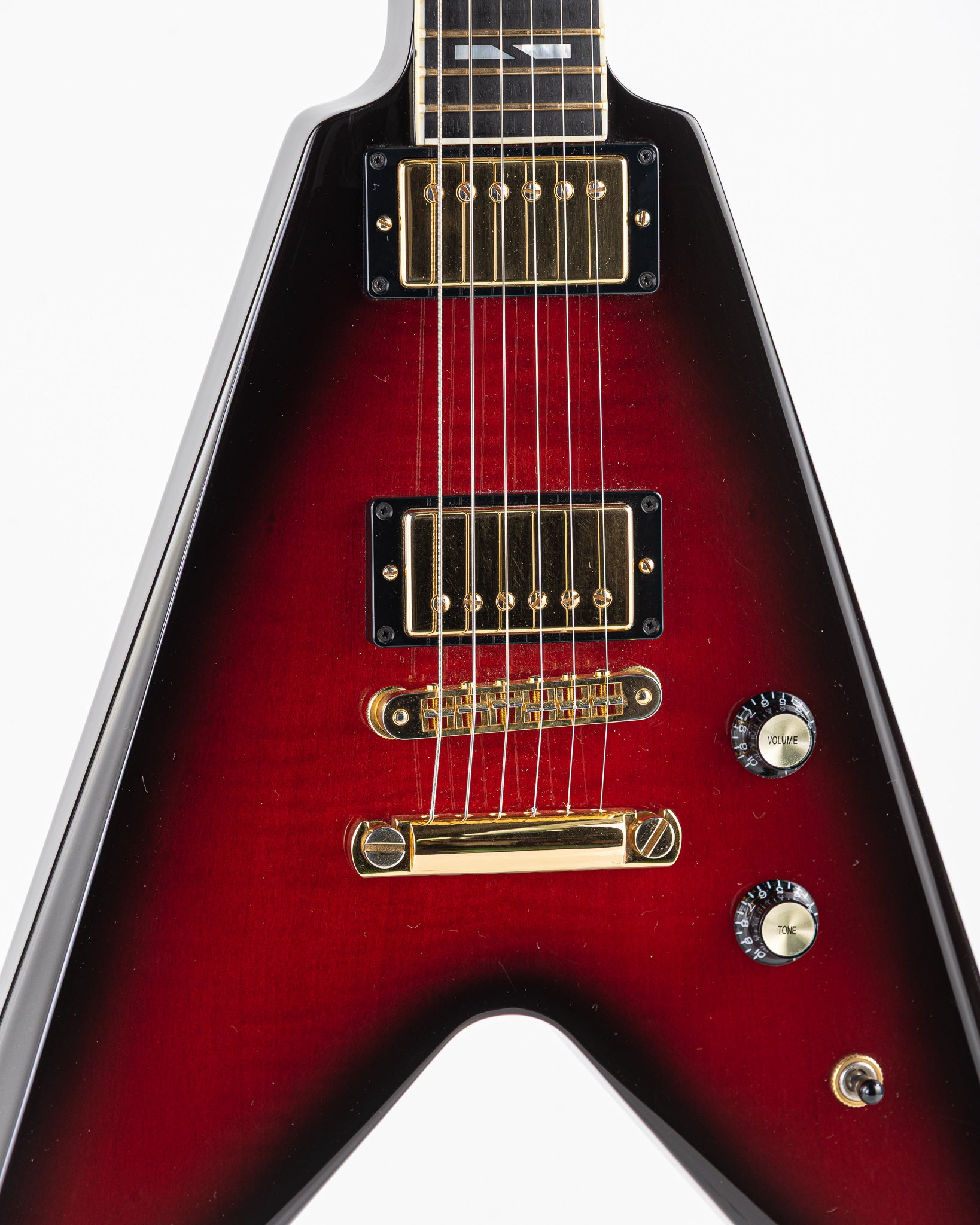 USED 2008 Gibson 50th Anniversary Flying V Electric Guitar - Brimstone Burst with Original Hardshell Case