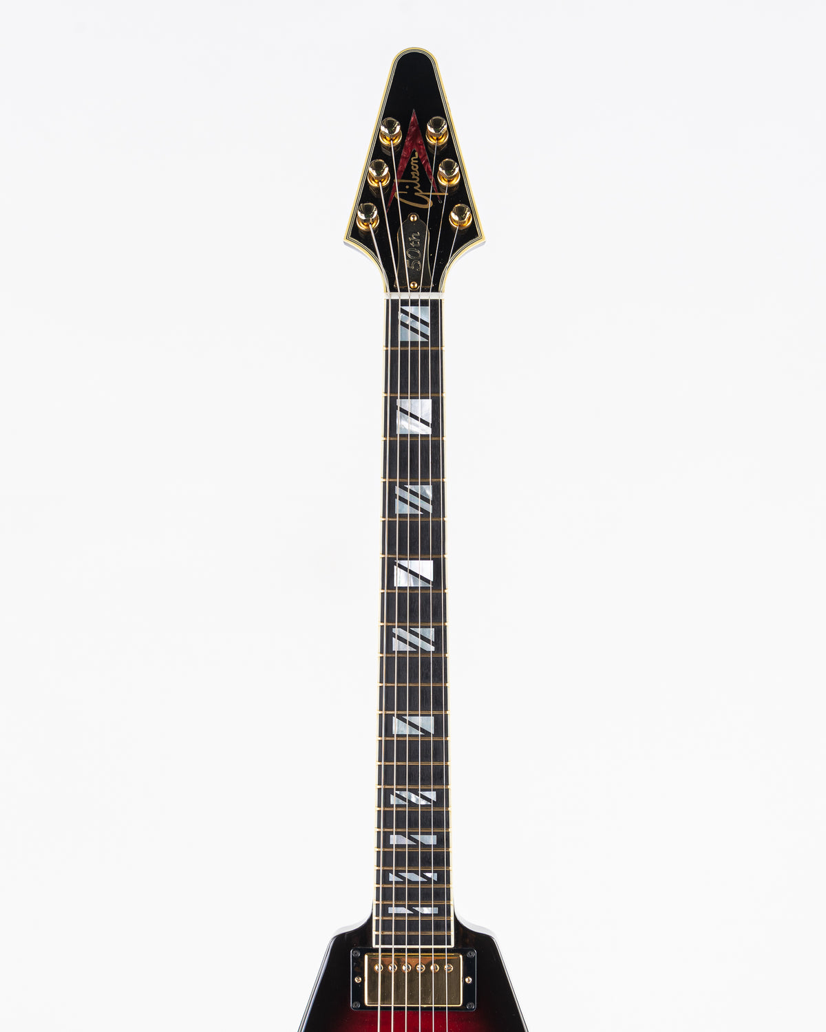 USED 2008 Gibson 50th Anniversary Flying V Electric Guitar - Brimstone Burst with Original Hardshell Case
