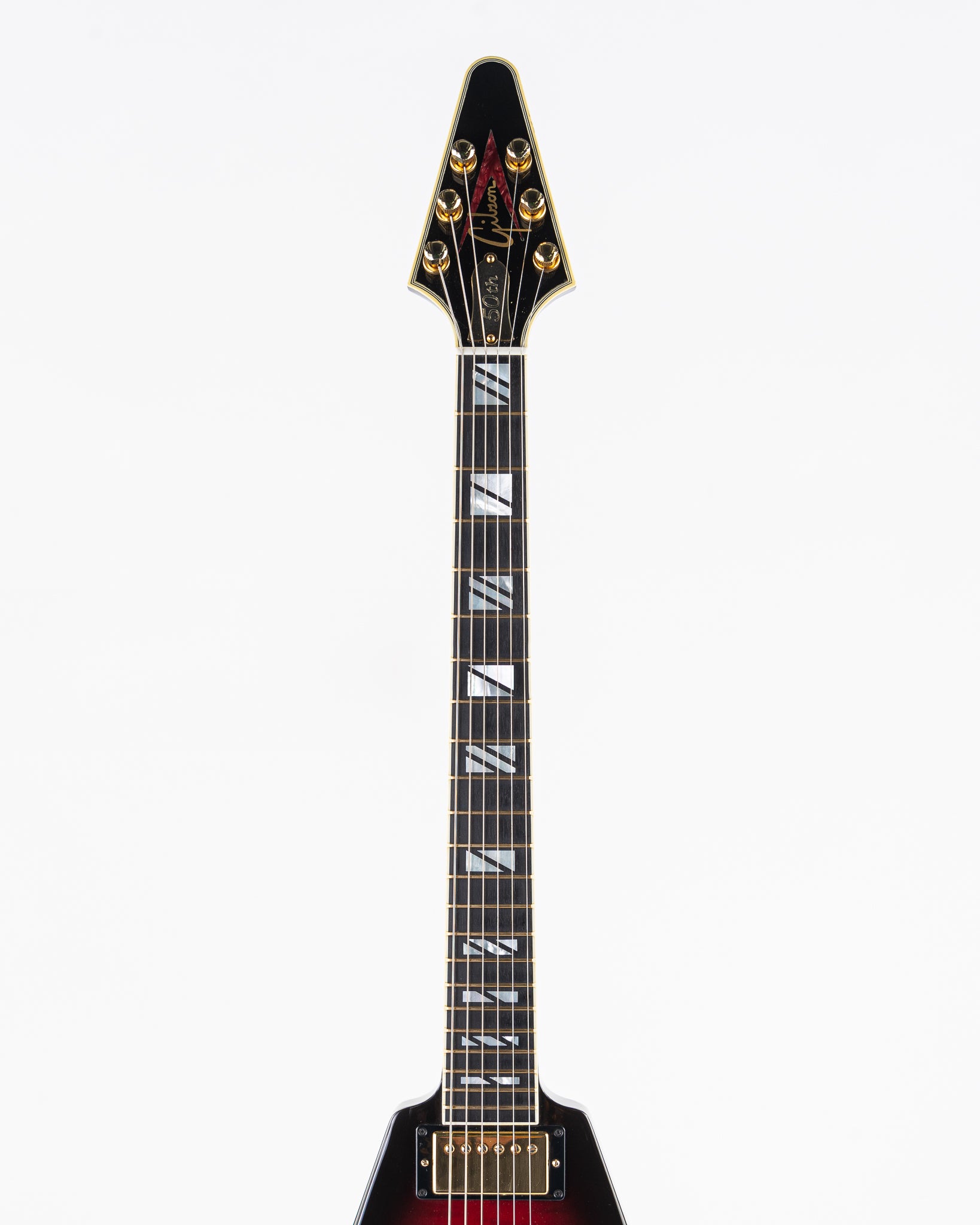 USED 2008 Gibson 50th Anniversary Flying V Electric Guitar - Brimstone Burst with Original Hardshell Case