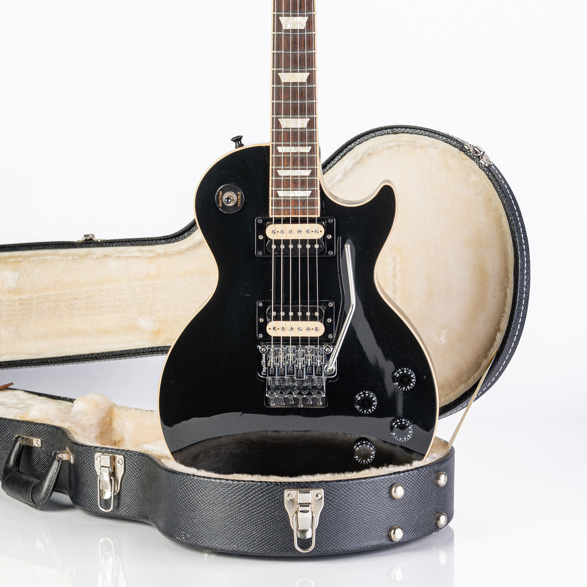 USED 2014 Gibson Les Paul Trad. Pro II Floyd Rose Electric Guitar - Ebony with Hardshell Case