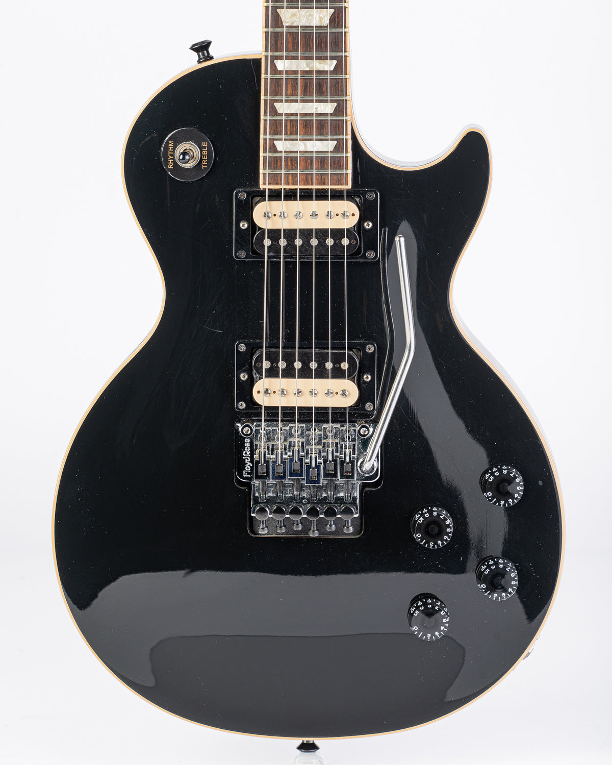 USED 2014 Gibson Les Paul Trad. Pro II Floyd Rose Electric Guitar - Ebony with Hardshell Case