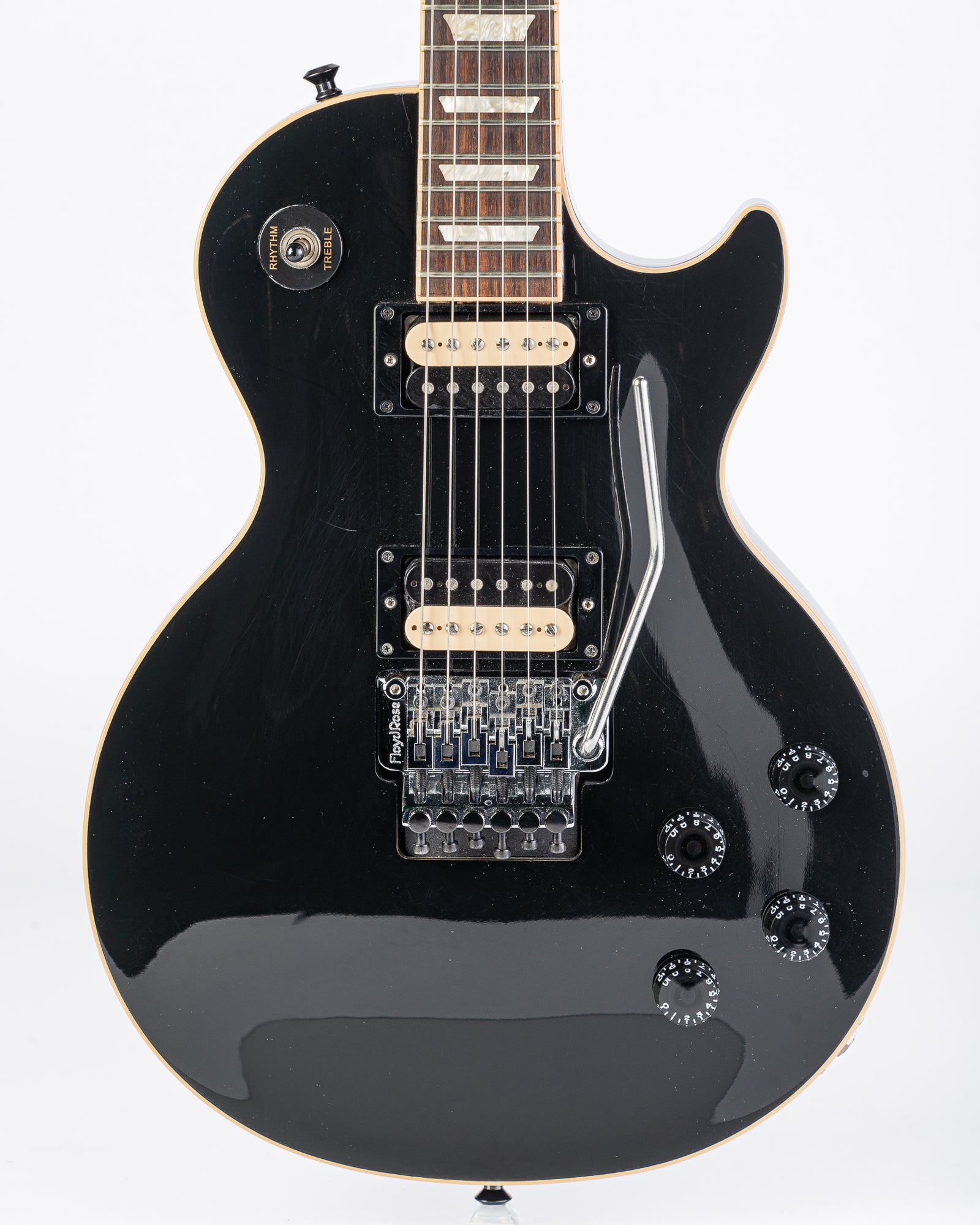USED 2014 Gibson Les Paul Trad. Pro II Floyd Rose Electric Guitar - Ebony with Hardshell Case
