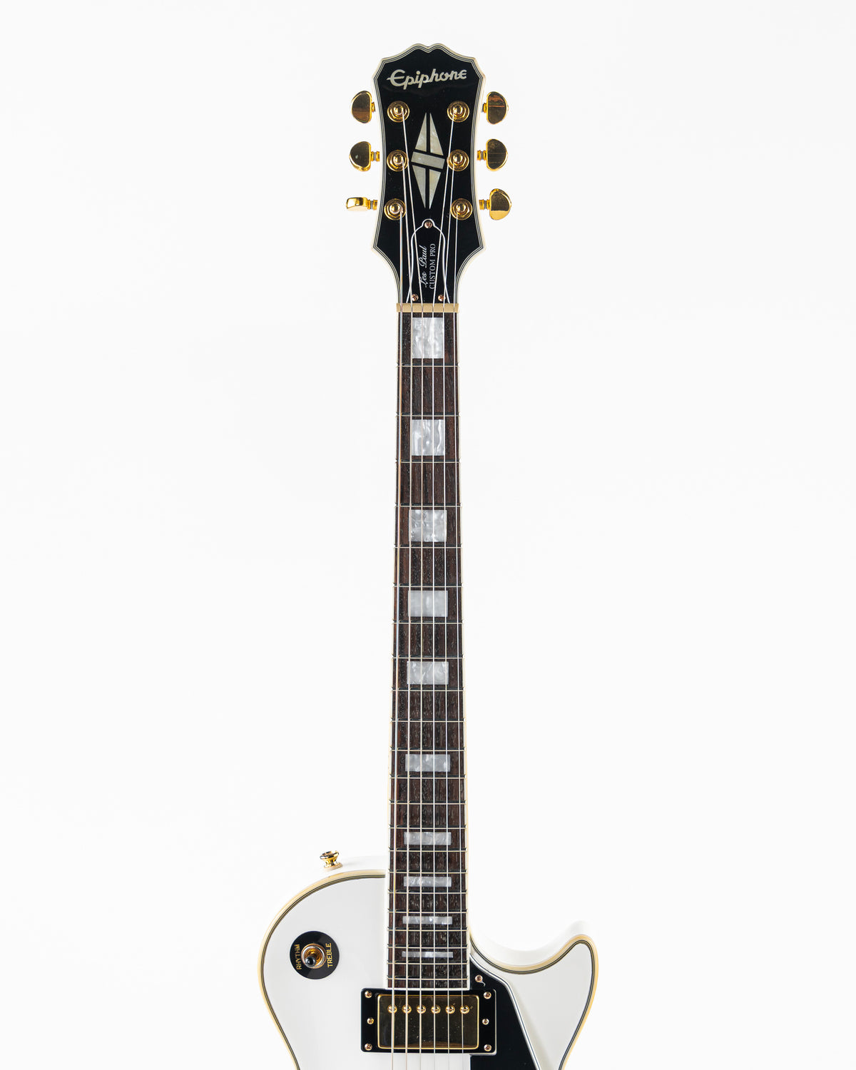USED 2016 Epiphone Les Paul Custom Pro Electric Guitar - Alpine White