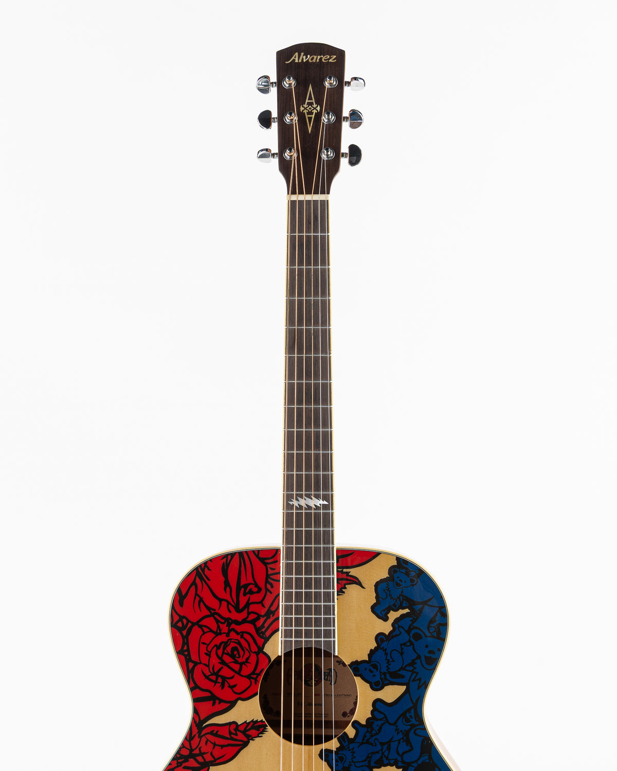 USED 2018 Alvarez AF60GD-Lightning  Grateful Dead Limited Edition 203/400 Acoustic Guitar - Lightning Top with Gig Bag