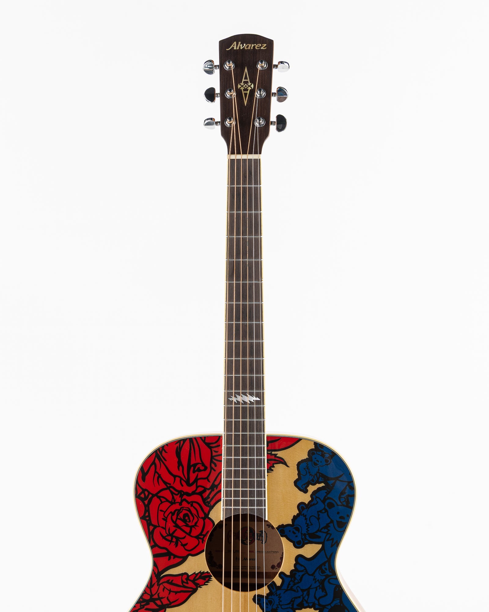 USED 2018 Alvarez AF60GD-Lightning  Grateful Dead Limited Edition 203/400 Acoustic Guitar - Lightning Top with Gig Bag