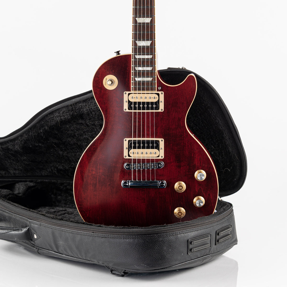 USED 2021 Gibson Les Paul Trad Pro V Electric Guitar - Satin Wine Red