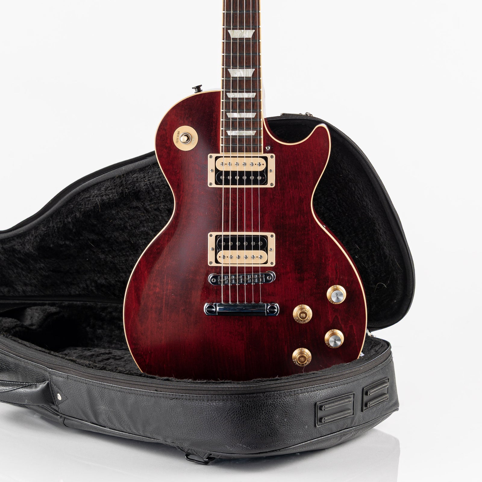 USED 2021 Gibson Les Paul Trad Pro V Electric Guitar - Satin Wine Red