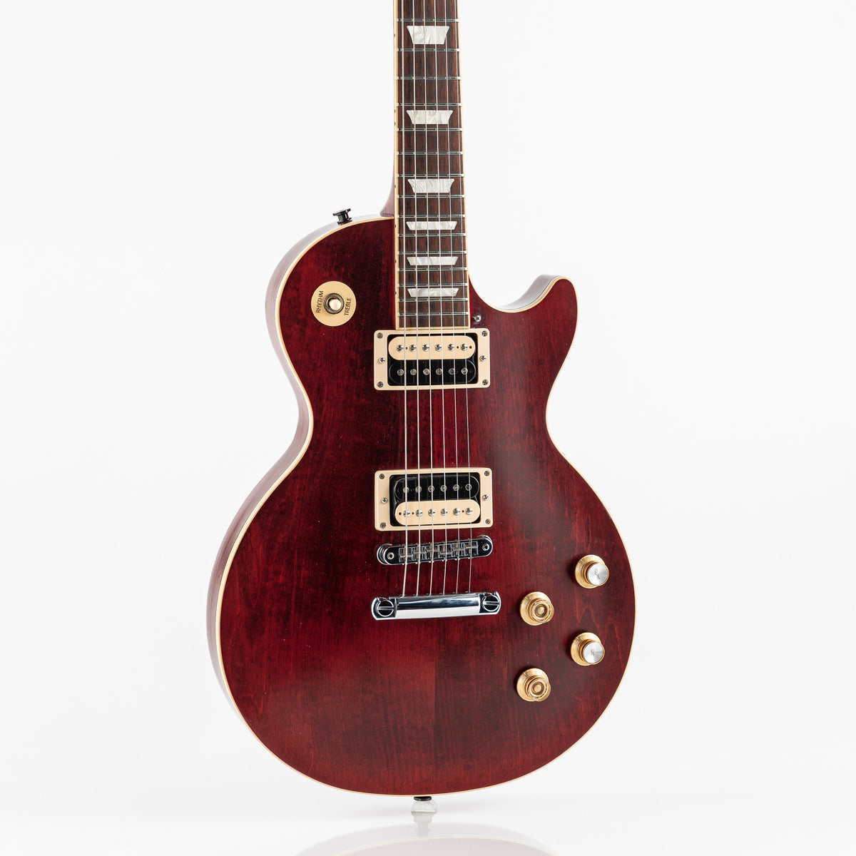 USED 2021 Gibson Les Paul Trad Pro V Electric Guitar - Satin Wine Red