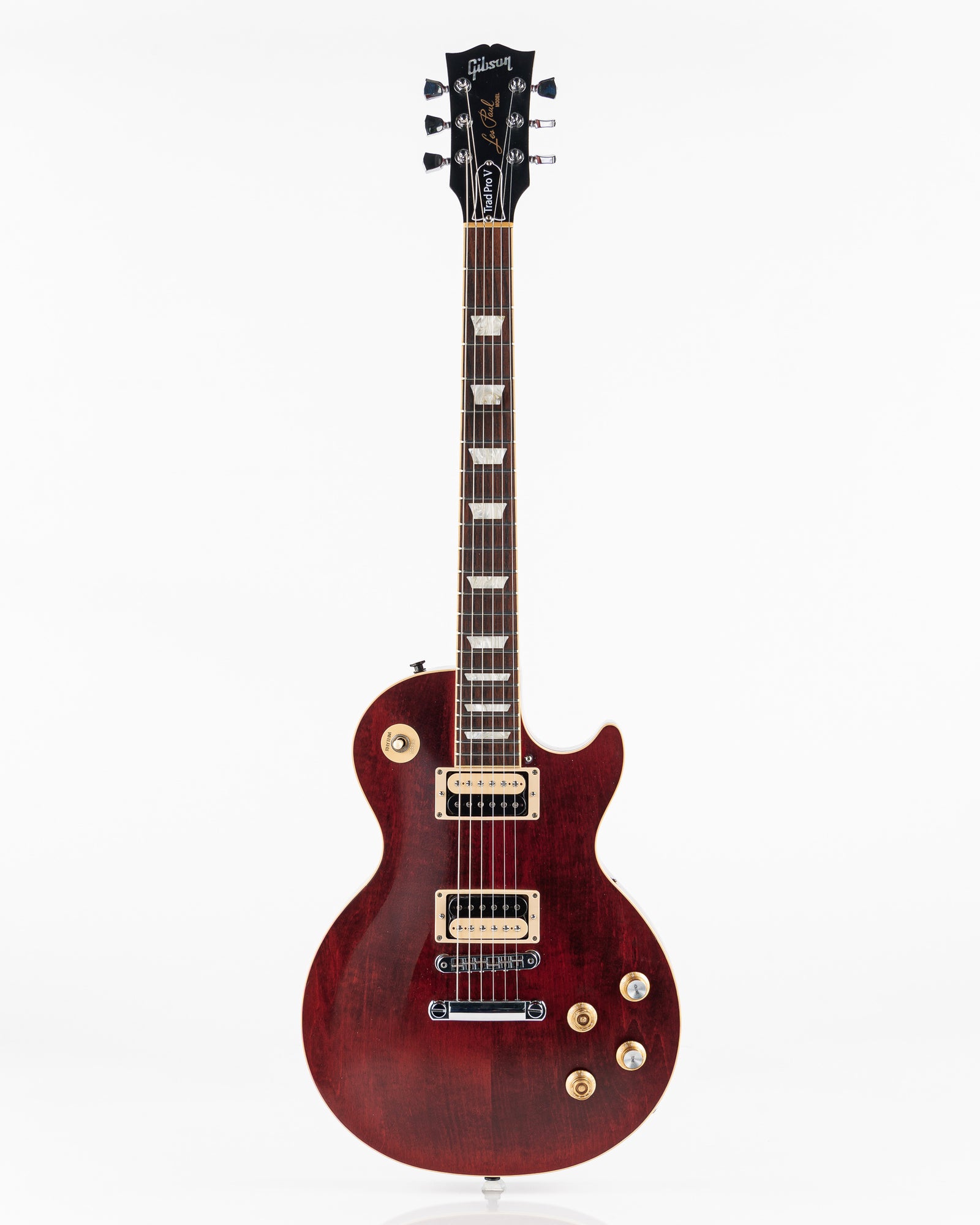 USED 2021 Gibson Les Paul Trad Pro V Electric Guitar - Satin Wine Red