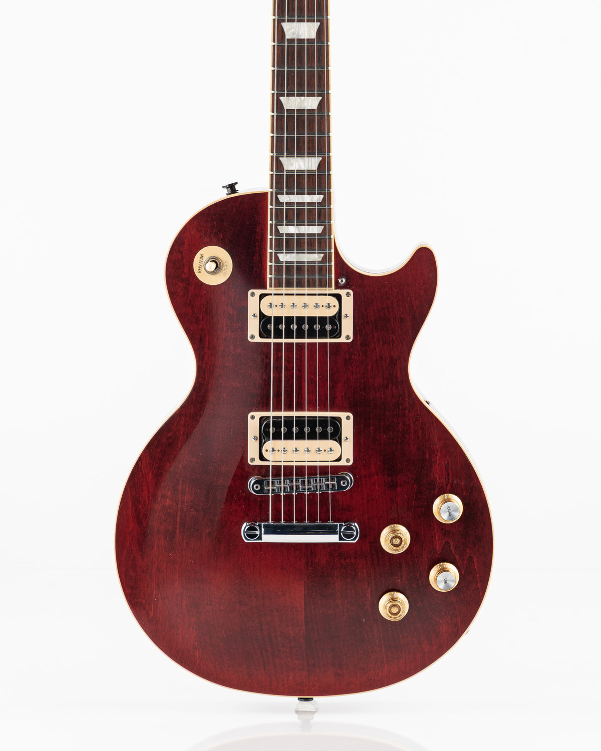 USED 2021 Gibson Les Paul Trad Pro V Electric Guitar - Satin Wine Red