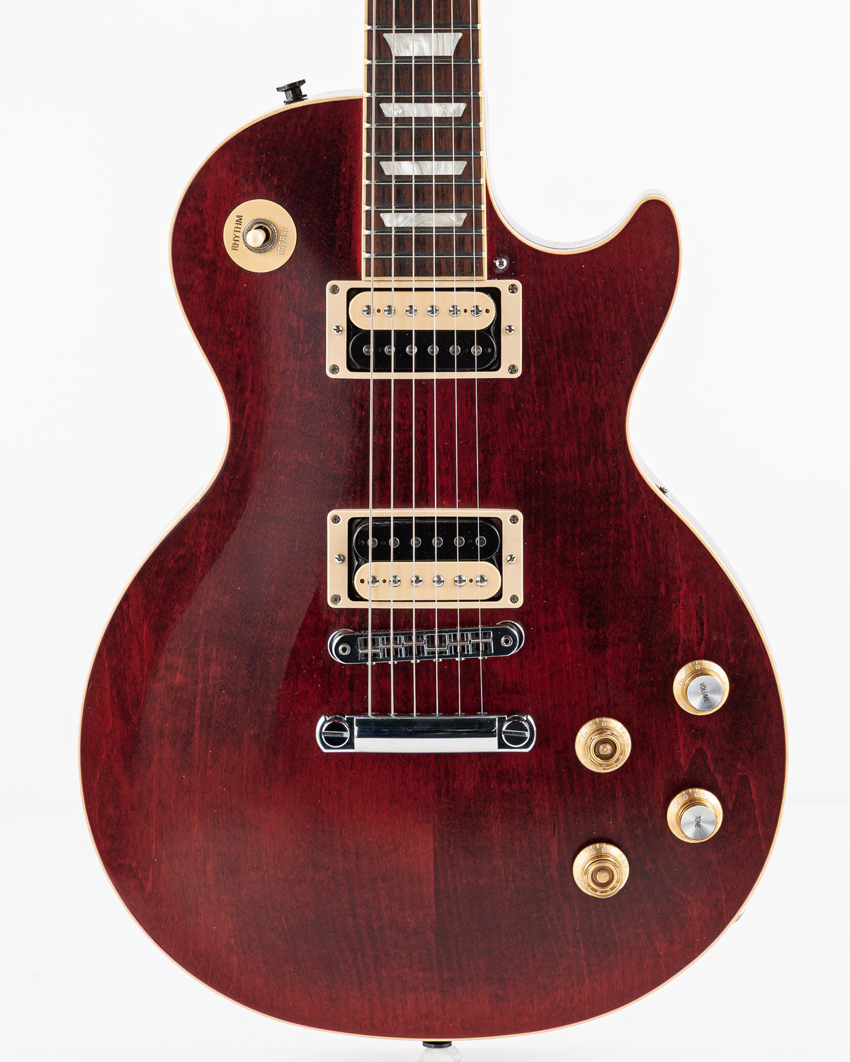 USED 2021 Gibson Les Paul Trad Pro V Electric Guitar - Satin Wine Red