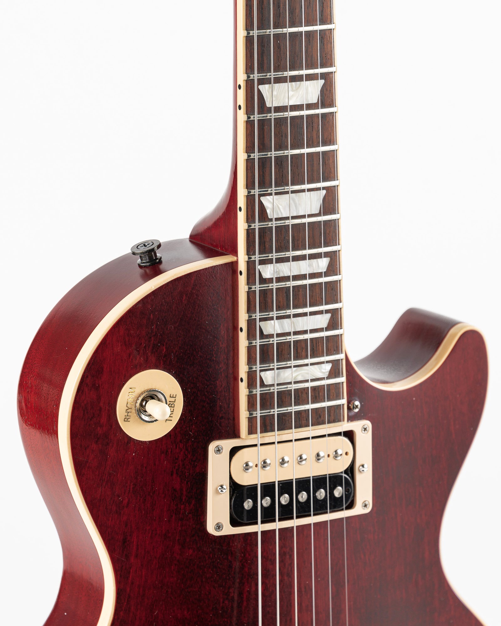 USED 2021 Gibson Les Paul Trad Pro V Electric Guitar - Satin Wine Red