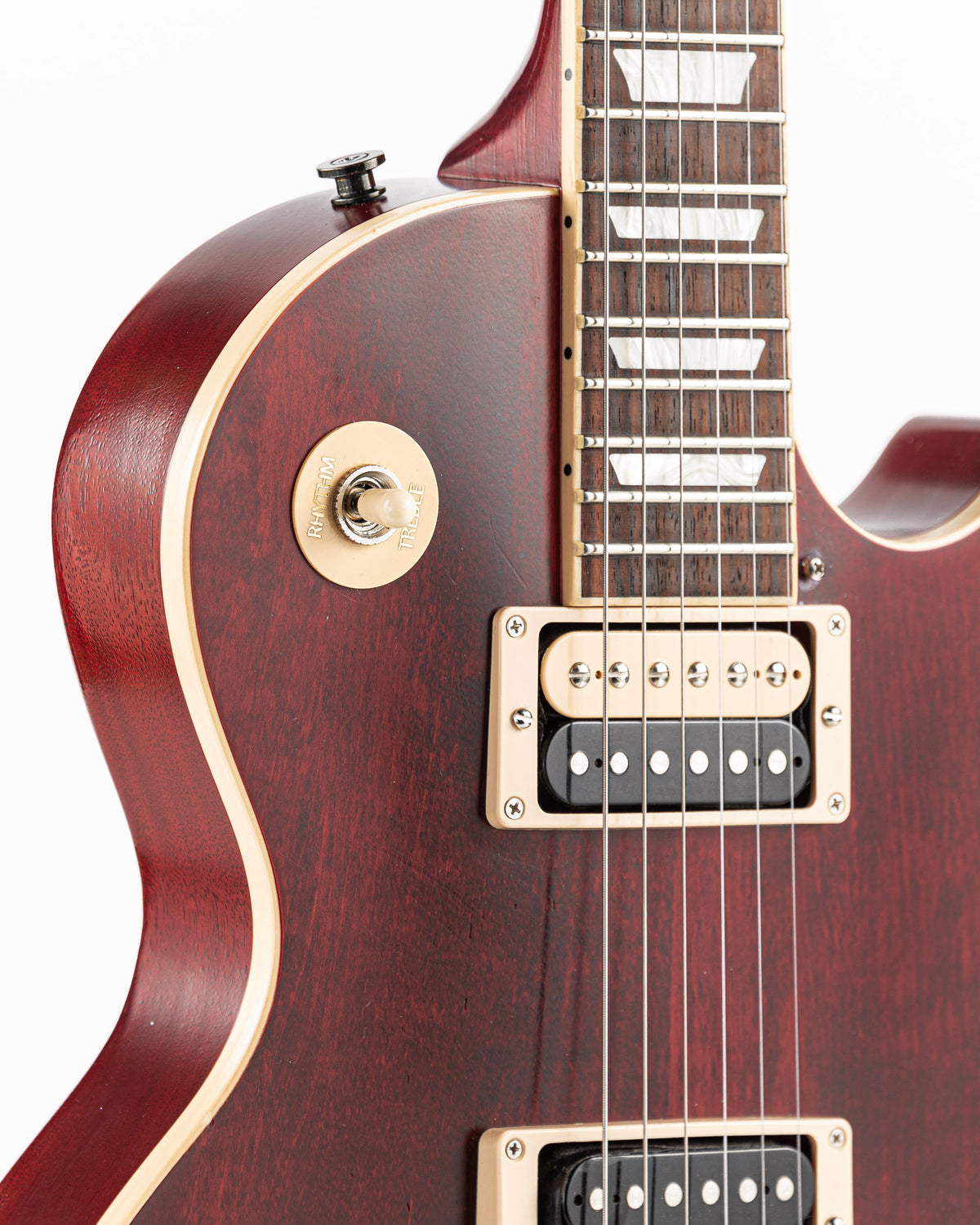 USED 2021 Gibson Les Paul Trad Pro V Electric Guitar - Satin Wine Red