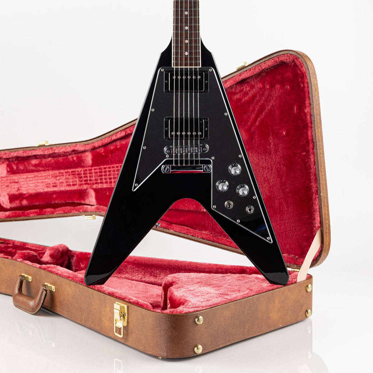 USED 2022 Gibson Flying V 70's Mirror Limited Edition Electric Guitar - Black