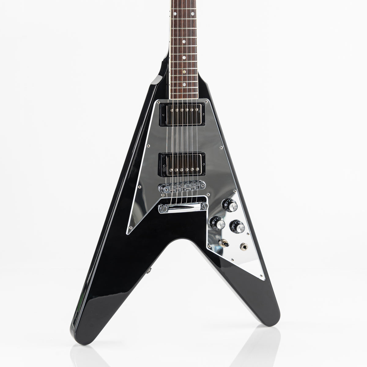 USED 2022 Gibson Flying V 70's Mirror Limited Edition Electric Guitar - Black