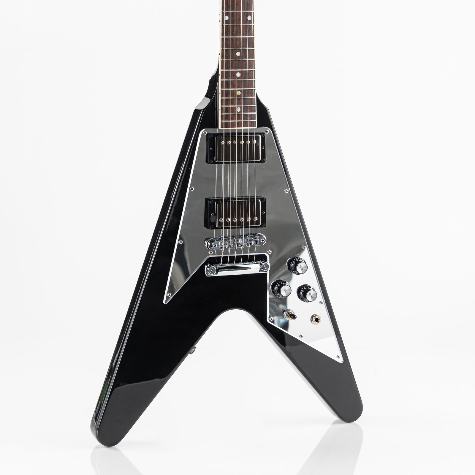 USED 2022 Gibson Flying V 70's Mirror Limited Edition Electric Guitar - Black
