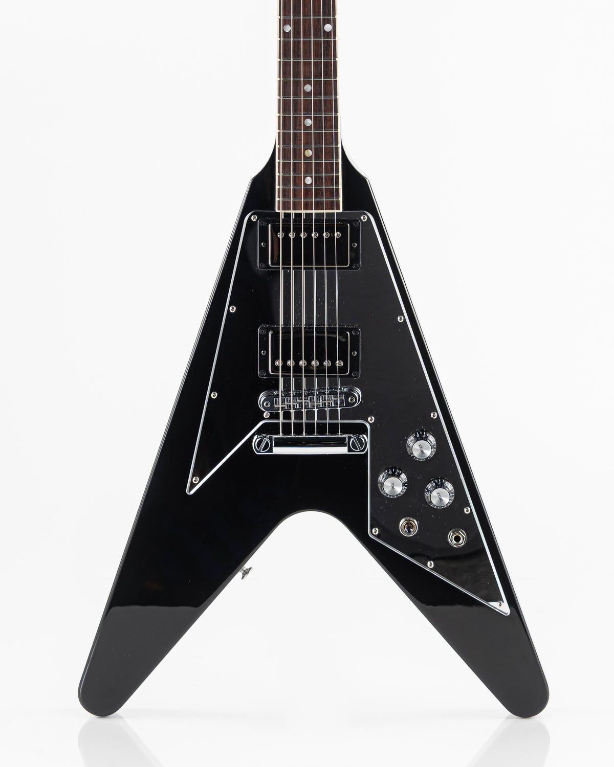 USED 2022 Gibson Flying V 70's Mirror Limited Edition Electric Guitar - Black