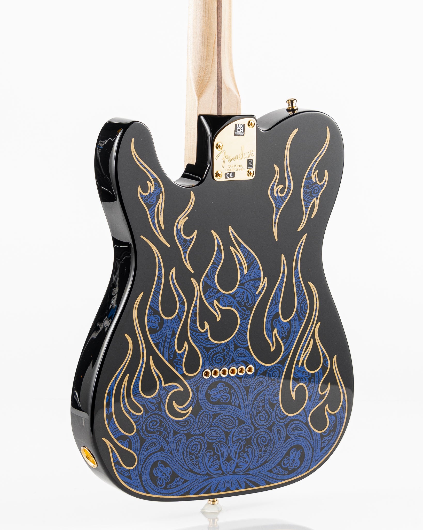 USED 2023 Fender James Burton Signature Telecaster Electric Guitar - Blue Paisley Flames