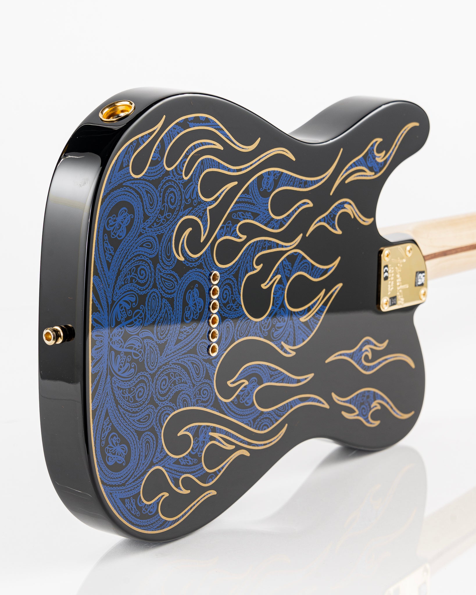 USED 2023 Fender James Burton Signature Telecaster Electric Guitar - Blue Paisley Flames