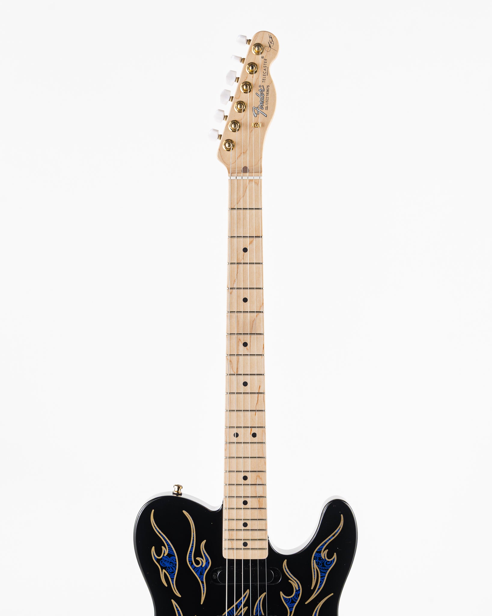 USED 2023 Fender James Burton Signature Telecaster Electric Guitar - Blue Paisley Flames