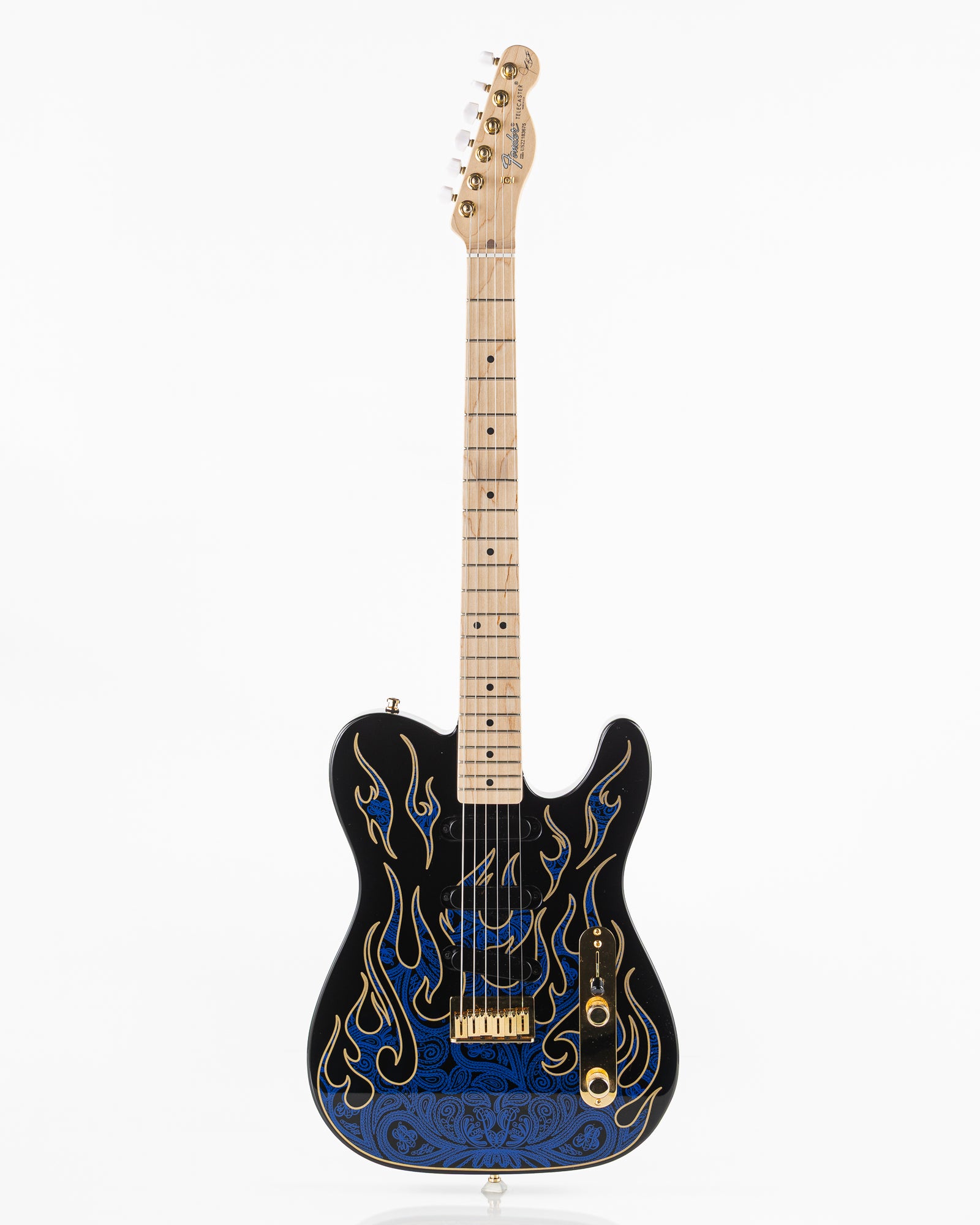 USED 2023 Fender James Burton Signature Telecaster Electric Guitar - Blue Paisley Flames