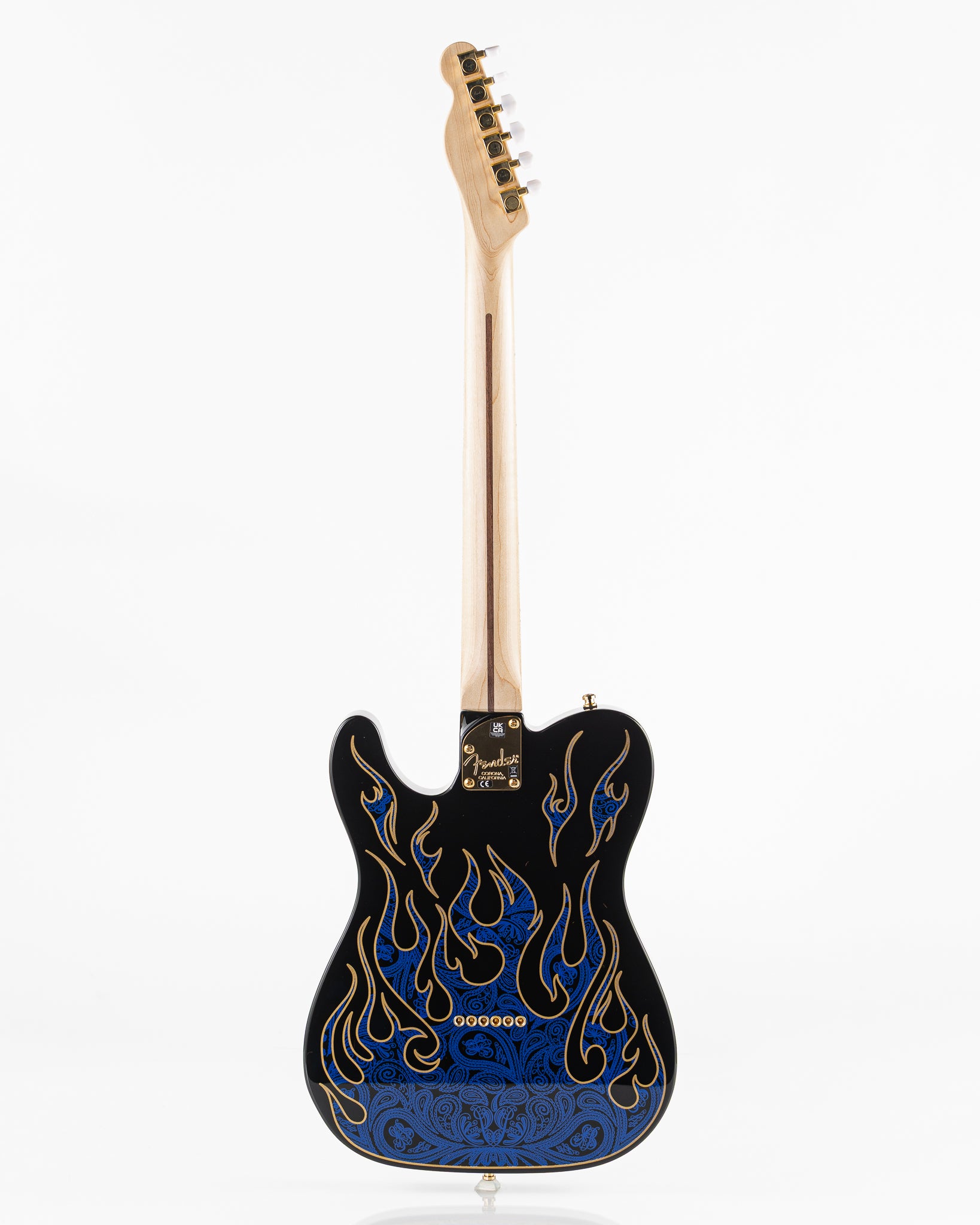 USED 2023 Fender James Burton Signature Telecaster Electric Guitar - Blue Paisley Flames