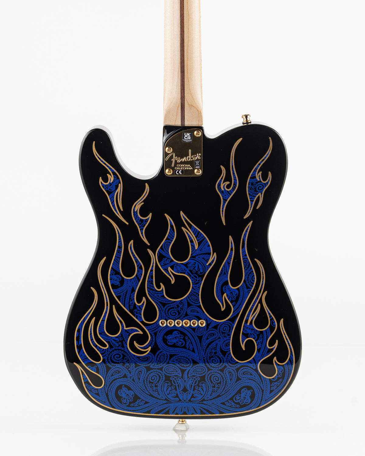 USED 2023 Fender James Burton Signature Telecaster Electric Guitar - Blue Paisley Flames