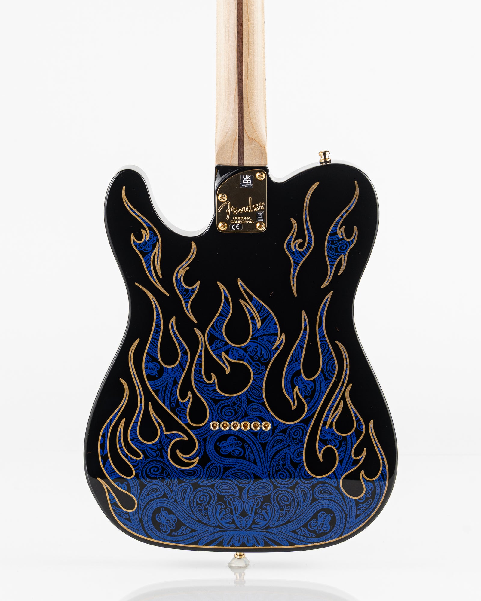 USED 2023 Fender James Burton Signature Telecaster Electric Guitar - Blue Paisley Flames