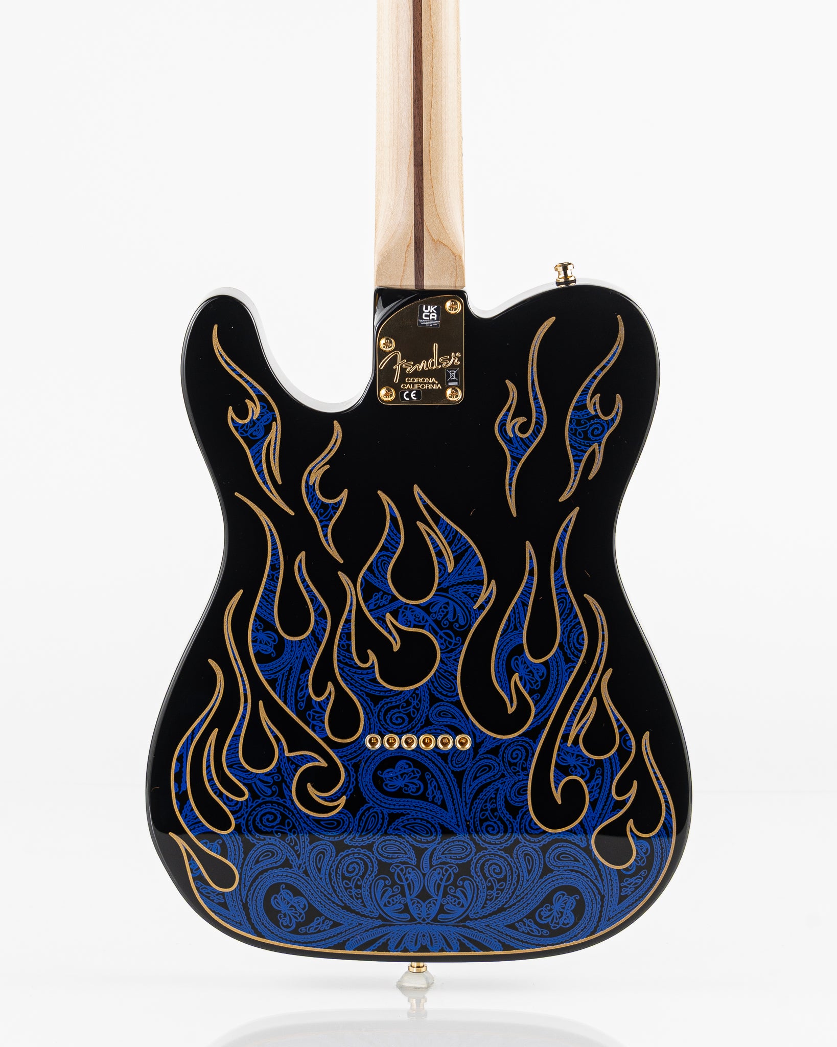 USED 2023 Fender James Burton Signature Telecaster Electric Guitar - Blue Paisley Flames