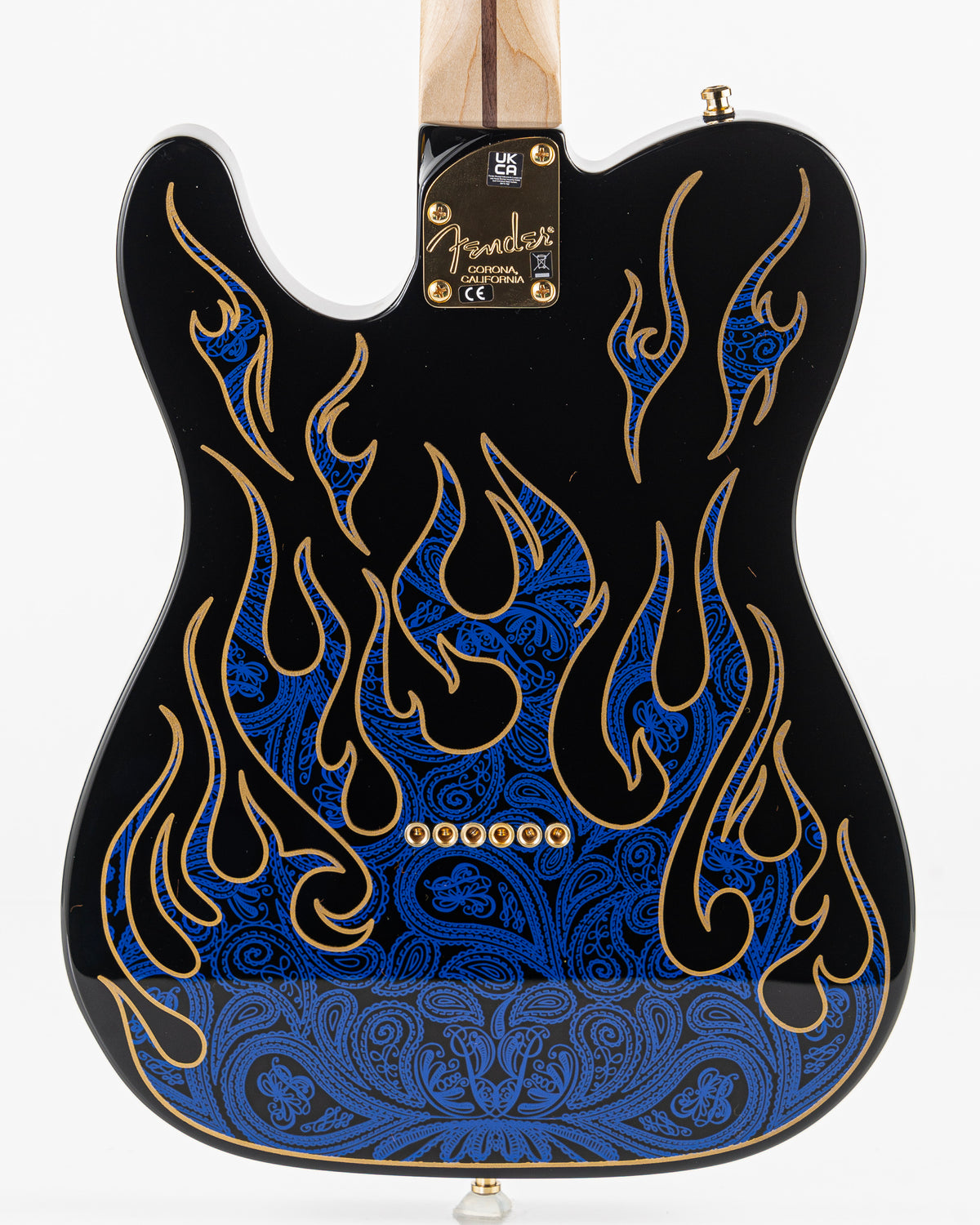 USED 2023 Fender James Burton Signature Telecaster Electric Guitar - Blue Paisley Flames
