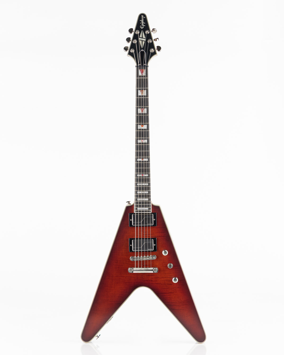 USED 2024 Epiphone Prophecy Flying V Electric Guitar - Aged Bengal Tiger Burst