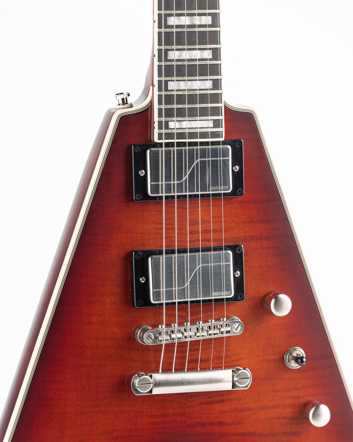 USED 2024 Epiphone Prophecy Flying V Electric Guitar - Aged Bengal Tiger Burst