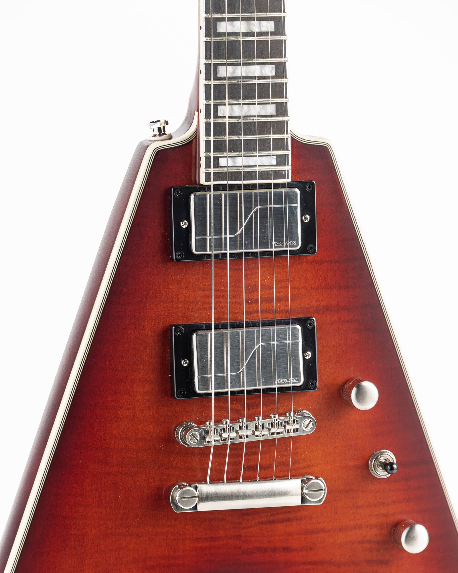 USED 2024 Epiphone Prophecy Flying V Electric Guitar - Aged Bengal Tiger Burst