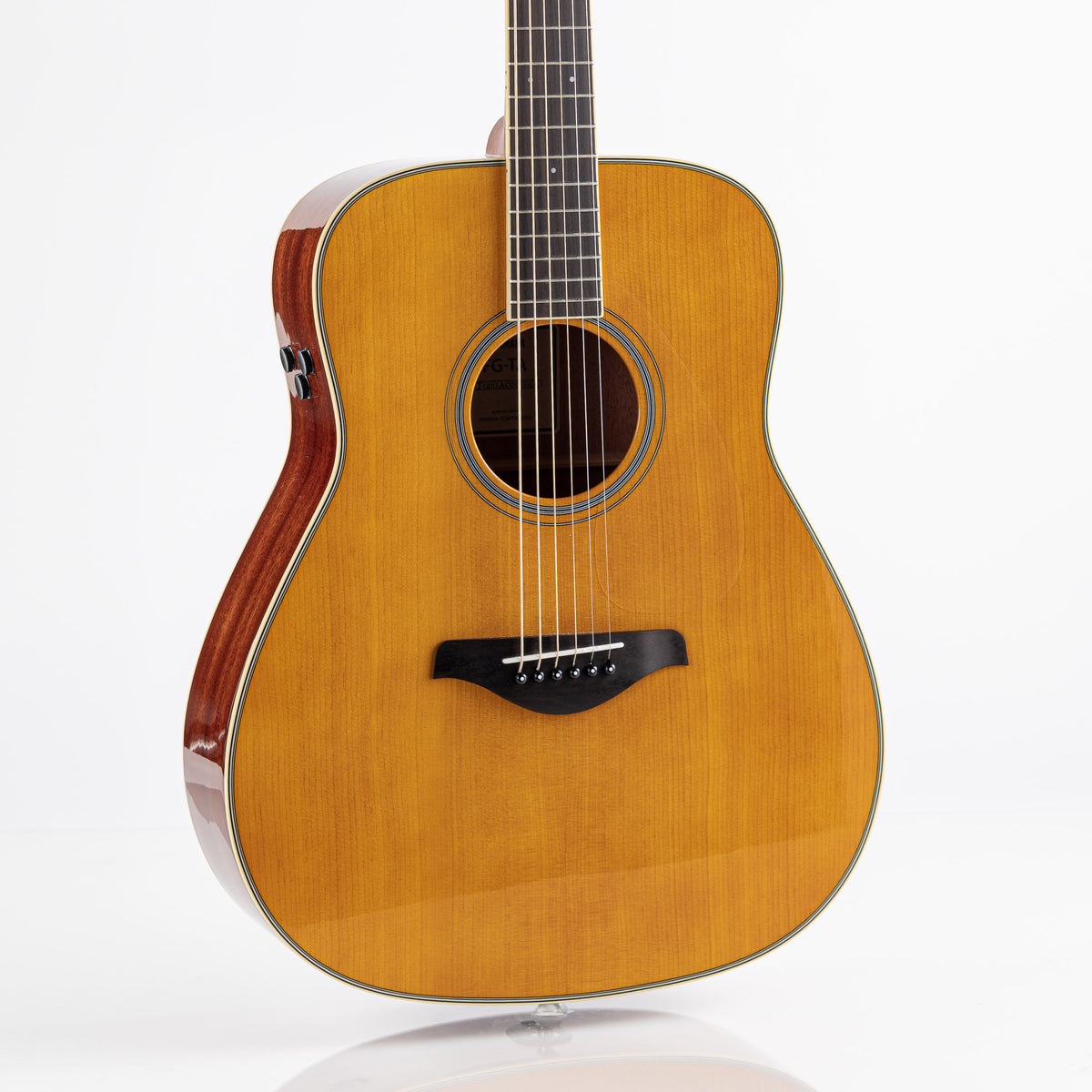 USED 2025 Yamaha FG-TA TransAcoustic Dreadnought Acoustic Electric Guitar - Vintage Tint