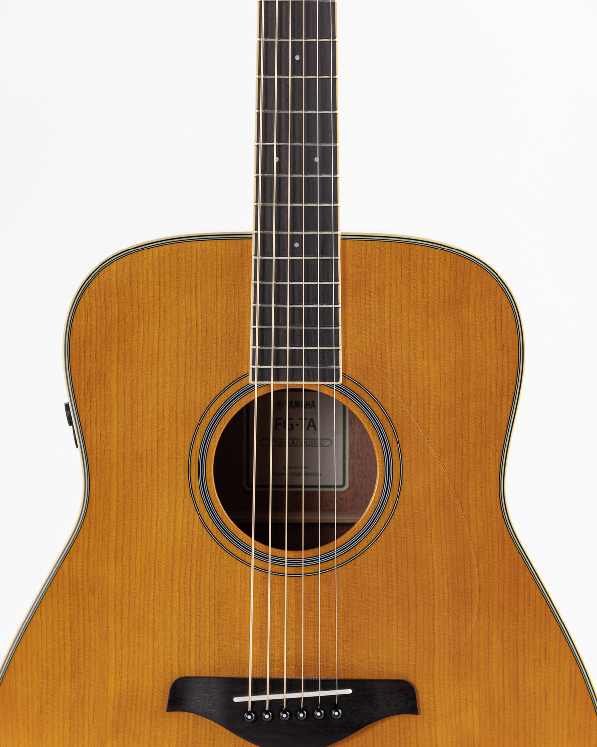 USED 2025 Yamaha FG-TA TransAcoustic Dreadnought Acoustic Electric Guitar - Vintage Tint