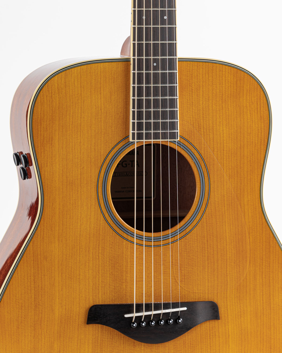 USED 2025 Yamaha FG-TA TransAcoustic Dreadnought Acoustic Electric Guitar - Vintage Tint