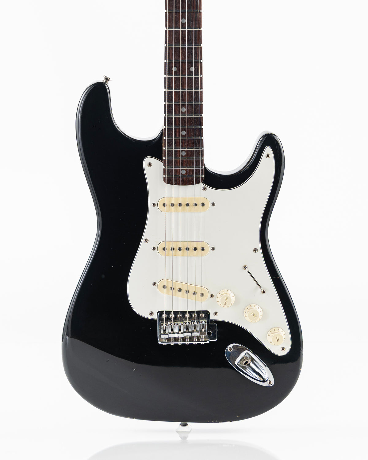 USED 90's Lotus Stratocaster Copy Electric Guitar - Black Gloss