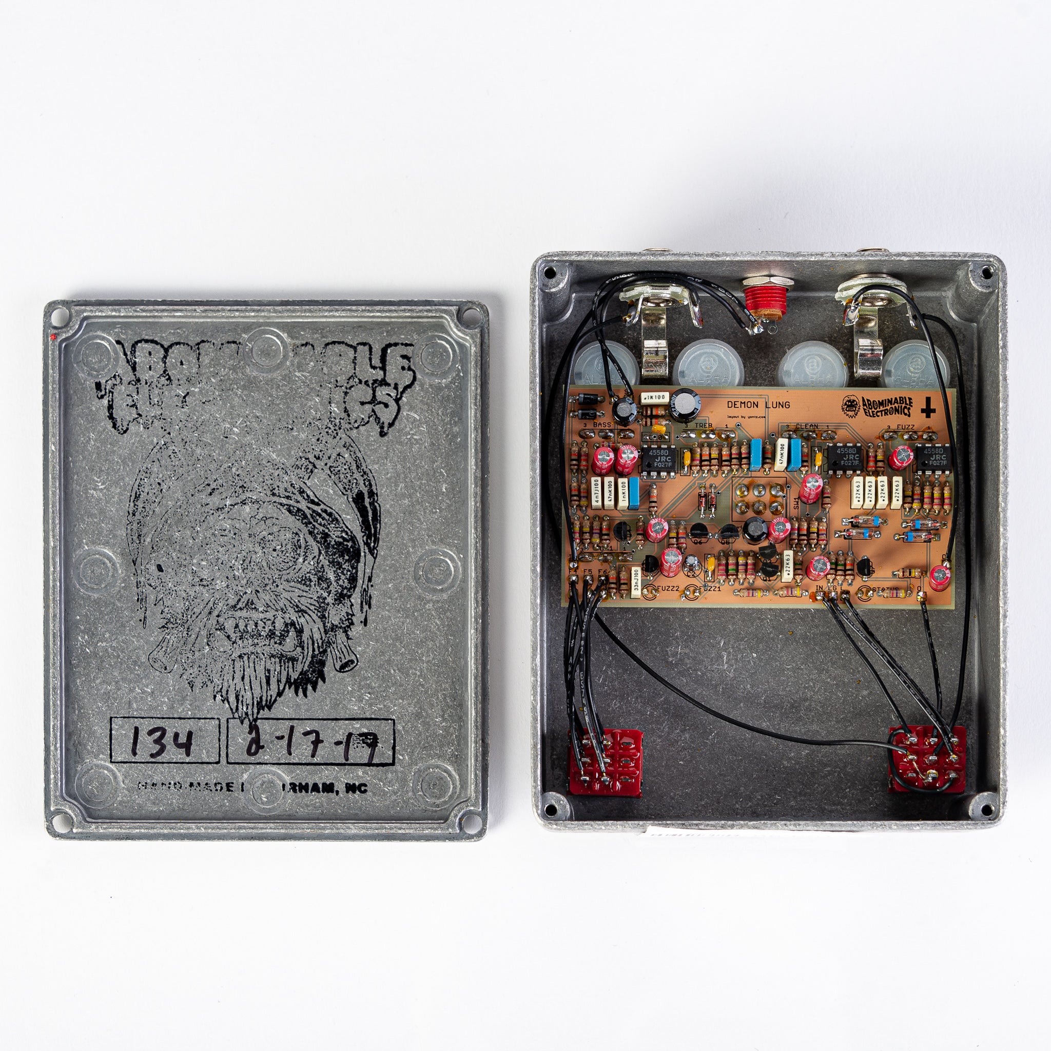 demon lung pedal USED Abominable Electronics DEMON LUNG Fuzz Guitar Pedal