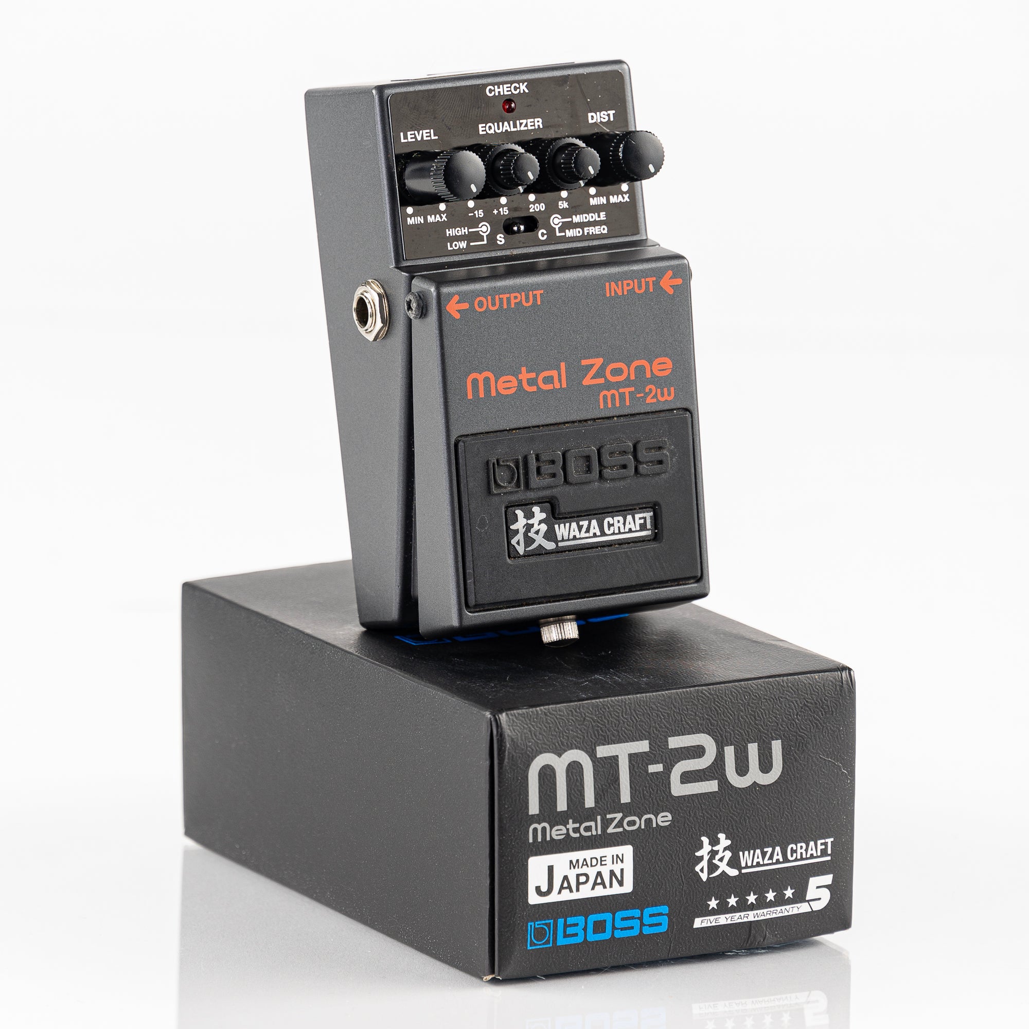USED Boss MT-2W Waza Craft Metal Zone Distortion Pedal