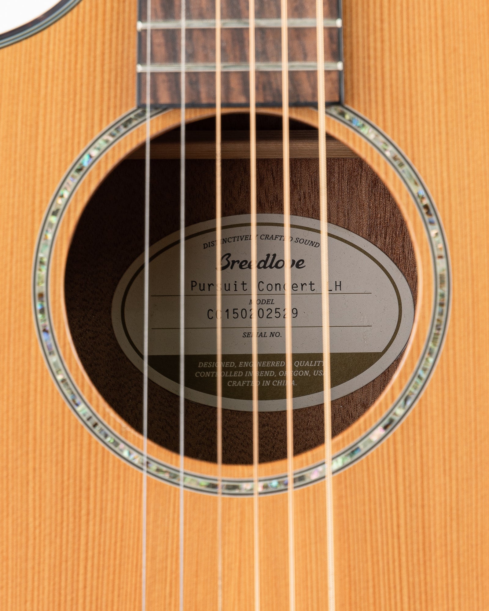 USED Breedlove Pursuit Concert Left Handed Acoustic Electric Guitar - Natural