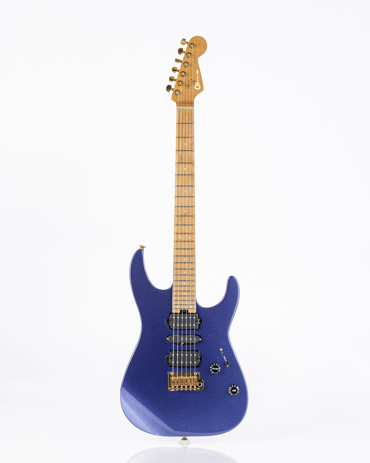 USED Charvel Pro-Mod DK24 HSH 2PT Caramelized Maple - Mystic Blue